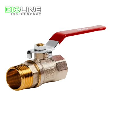 Кран шаровой латунь 3/4 PN25 никель ВР/НР рычаг РТП (10/50) Кран шаровой латунь 3/4 PN25 никель ВР/НР рычаг РТП (10/50)