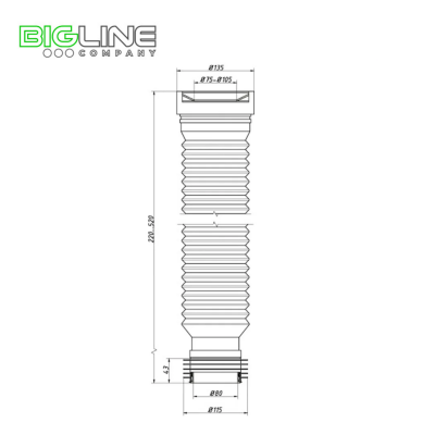 Гофра для унитаза "ОРИО" C 990 (24)