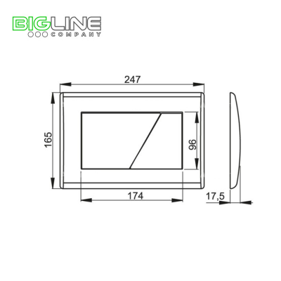 Кнопка для управления скрытых систем инсталяции,хром-глянец М171 1 Кнопка для управления скрытых систем инсталяции,хром-глянец М171 1