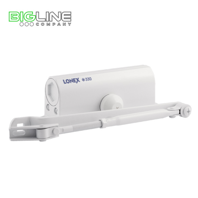 Доводчик LONEX 330 дверной на 50-120кг, белый ,морозостойкий (10)