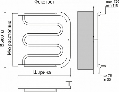 Полотенцесушитель нерж.Terminus Фокстрот d32*2 600*600 б/п м/о 600 AISI