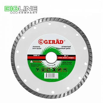 Диск GERAD turbo отрезной алмазный d150