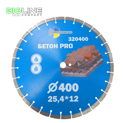 Диск Trio Diamond Pro сегментный отрезной алмазный d400*25,4*12Н (10)