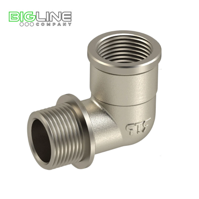 Угольник латунь никель 34 врнр РТП