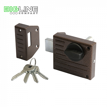 Замок ЗЕНИТ ЗН 1-2 медь накладной цилиндровый (16)