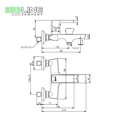 Смеситель LEMARK LM7214BL Ursus для ванны с коротким изливом, чёрный