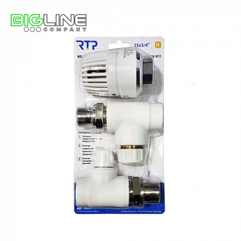 Комплект №2 (Термостат.клапан прямой,клапан запорный прямой,термостат.головка) PPR 2534 РТП (17)