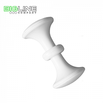 Ручка дверная-кнопка РК1-7 пластмасса белая (25)