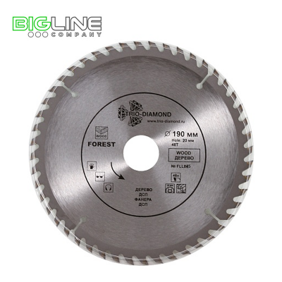 Диск Trio Diamond пильный по дереву d190*20*48T (50)