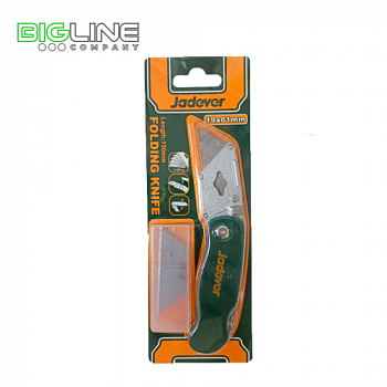 Нож с трапецивидным лезвием 61х19мм,пласт. корпус. Jadever