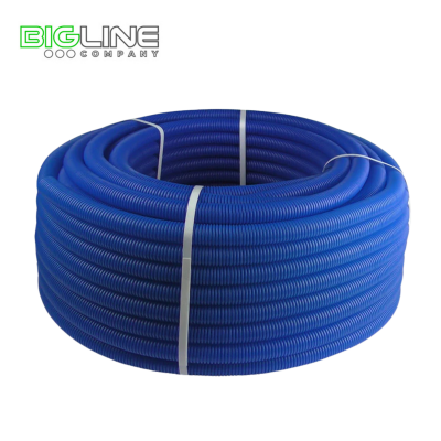 Труба  ПНД гофрир.синяя d 25 мм (вн d21 мм, 50м) РТП