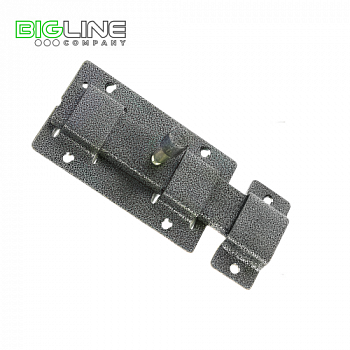 Задвижка дверная ЗД-04 полимер серебро (10)