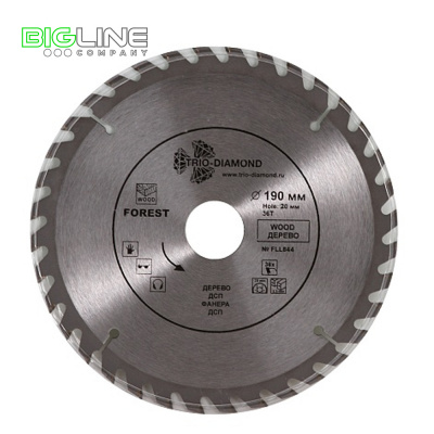 Диск Trio Diamond пильный по дереву d190*20*36T (50)