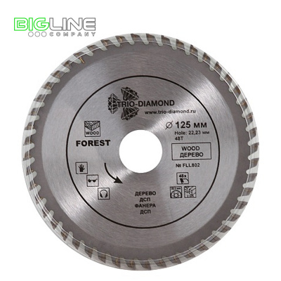 Диск Trio Diamond пильный по дереву d125*22,12*48T (100)