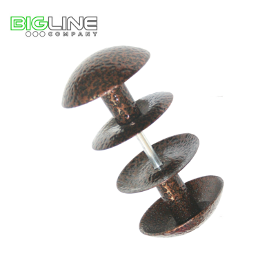 Ручка дверная-кнопка РК2-1 алюминий пол.медь (25)