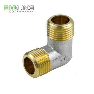 Угольник латунь никель Ду 15 н.р Aquasfera