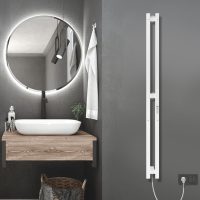 Полотенцесушитель нерж.INDIGO Style PRO 120*10 electro (скр.монтаж,унив.подкл R/L,Белый матовый)