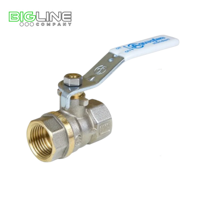 Кран шаровой латунь никель Standart Ду20 Ру30 ВРВР рычаг Aquasfera (100)