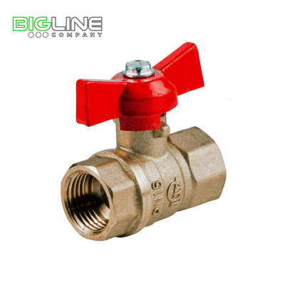 Кран шаровой латунь Галлоп  Ду20 ВРВР бабочка (50)