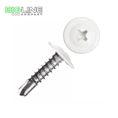 Шуруп с прессшайбой  со сверлом 4,2х16 RAL9003 белый (по 40 пач./0,4 кг) NURMAX