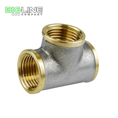 Тройник латунь никель Ду 15 ввв Aquasfera