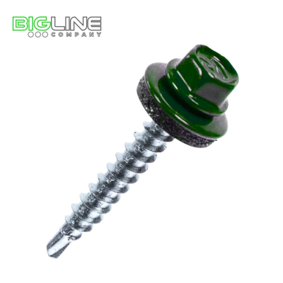 Шуруп кровельный оцинкованный (Мет.Дер.) 4,8х50 RAL6005 зеленый