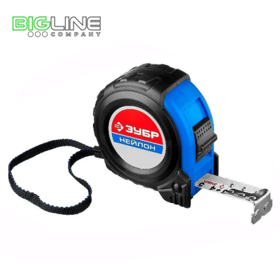 Рулетка ЗУБР МАСТЕР НЕЙЛОН, обрезиненный корпус, 8м25мм