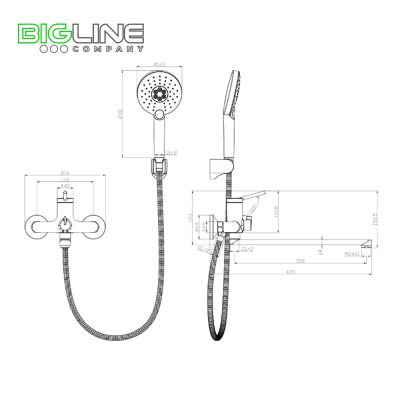 Смеситель LEMARK LM3851C Minima универсальный