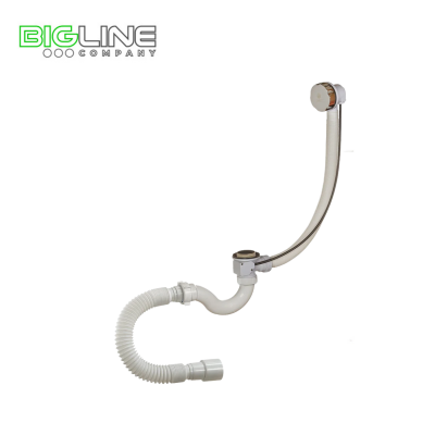 Сифон ОРИО А24089 для  ванны с переливом,с гибкой трубой,полуавт (25)