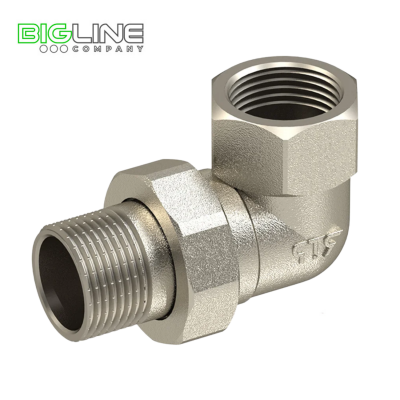 Угольник американка латунь никель 34 РТП