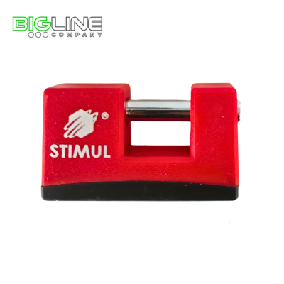 Замок STIMUL Амбарный красный 90мм (12/48)