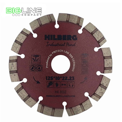 Диск Hilberg Industrial Hard сегментный отрезной алмазный d125*22,23*10H (100)