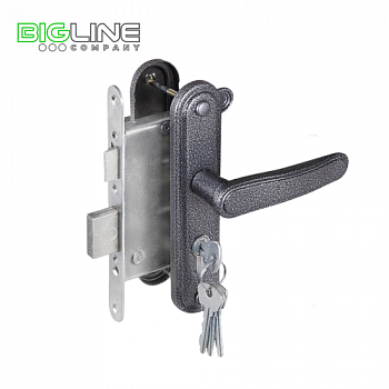 Замок ЗЕНИТ ЗВ 4-3,03 серебро врезной с ручкой (15)