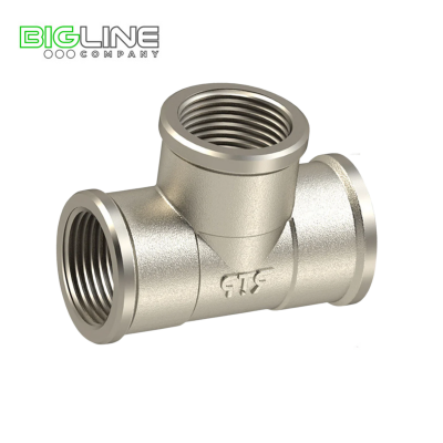 Тройник латунь никель Ду 34 ввв РТП