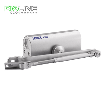 Доводчик LONEX 330 дверной на 50-120кг, серебро ,морозостойкий (10)