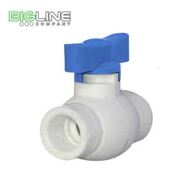 Кран шаровой 25 стандартный проход, синяя ручка, бабочка РТ