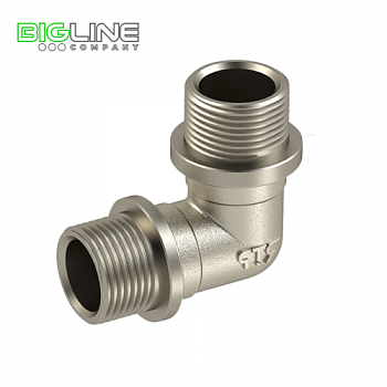 Угольник латунь никель 34 нрнр РТП